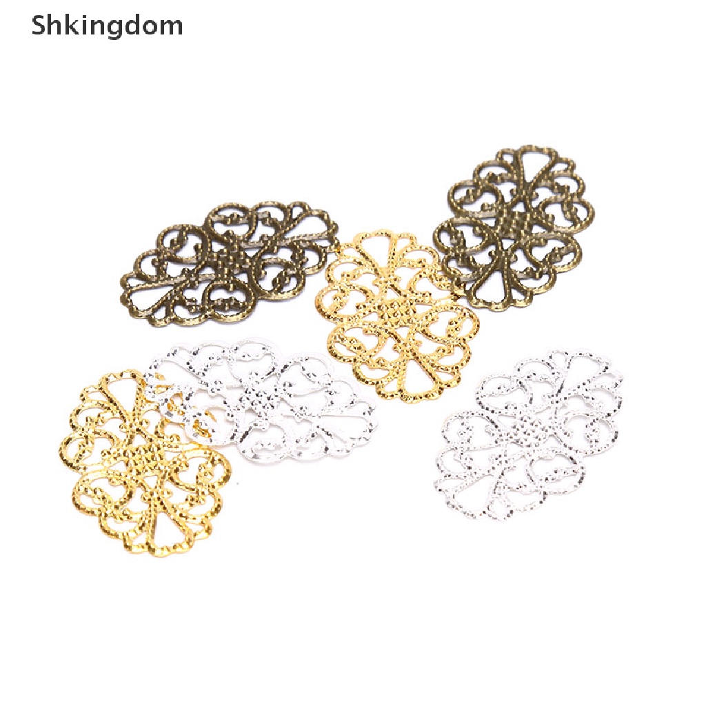 Versatile Have Shkingdom 20Pcs Filigree Flower Wraps Connectors Crafts Decoration DIY Findings Jewelry MY Premium - Image 3