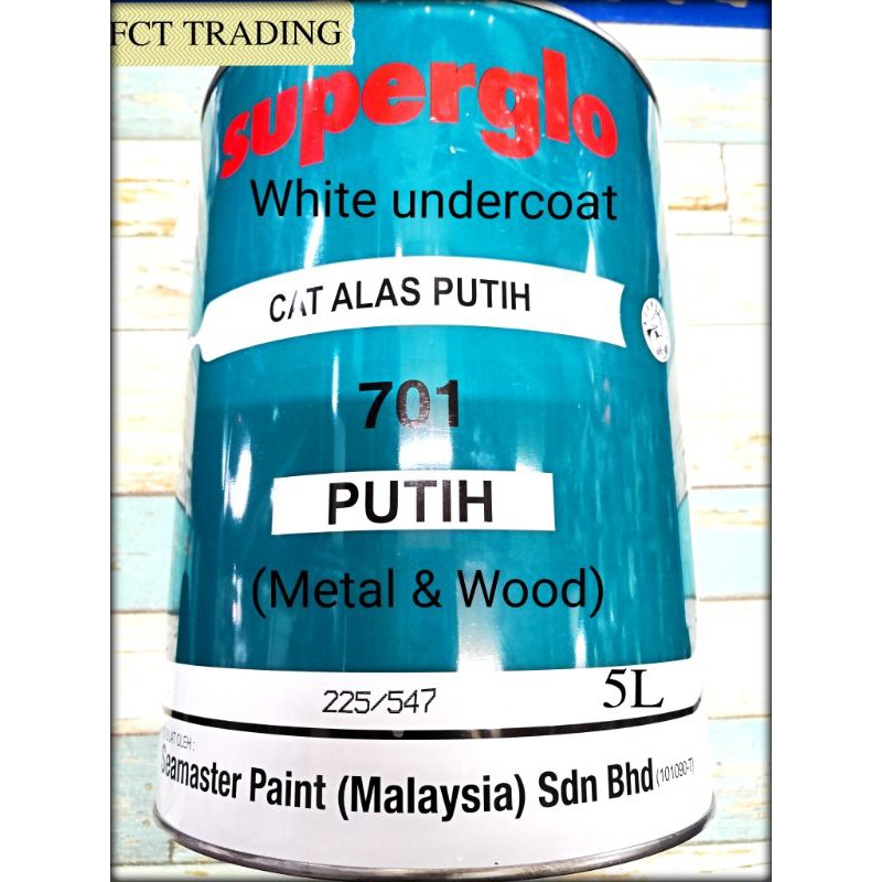SEAMASTER SUPERGLO WHITE UNDERCOAT GLOSS PAINT 5L Shopee Malaysia