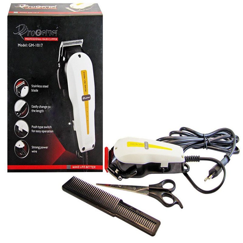 100 Origional Geemy Gm 1017 Professional Barber Hair Clipper Corded Hair Beard Trimer Electric Hair Cutting Machine Shopee Malaysia