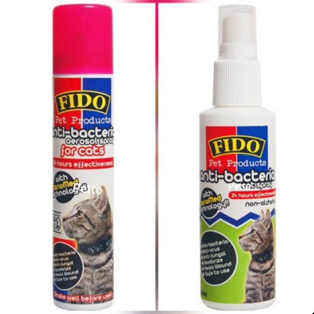 Fido Anti-Bacteria Cat    Spray 100ML (AEROSOL / PUMP); Spray