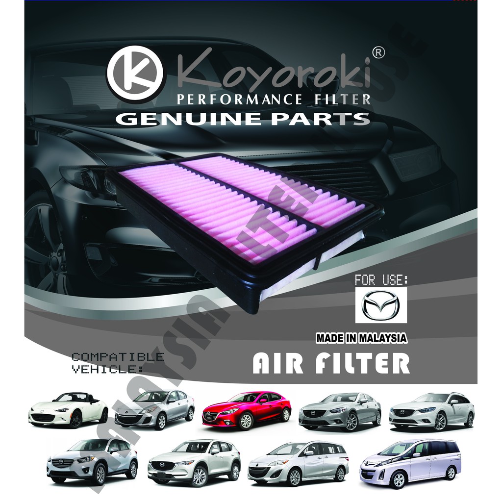Mazda Cx 5 Ke Kf Mazda 3 Bl Bm Mazda 6 Gj Biante Cc Mazda 5 Cw Mx 5 Nd Penapis Air Filter Rmd Pe07 P Pe07 13 3a0 Shopee Malaysia