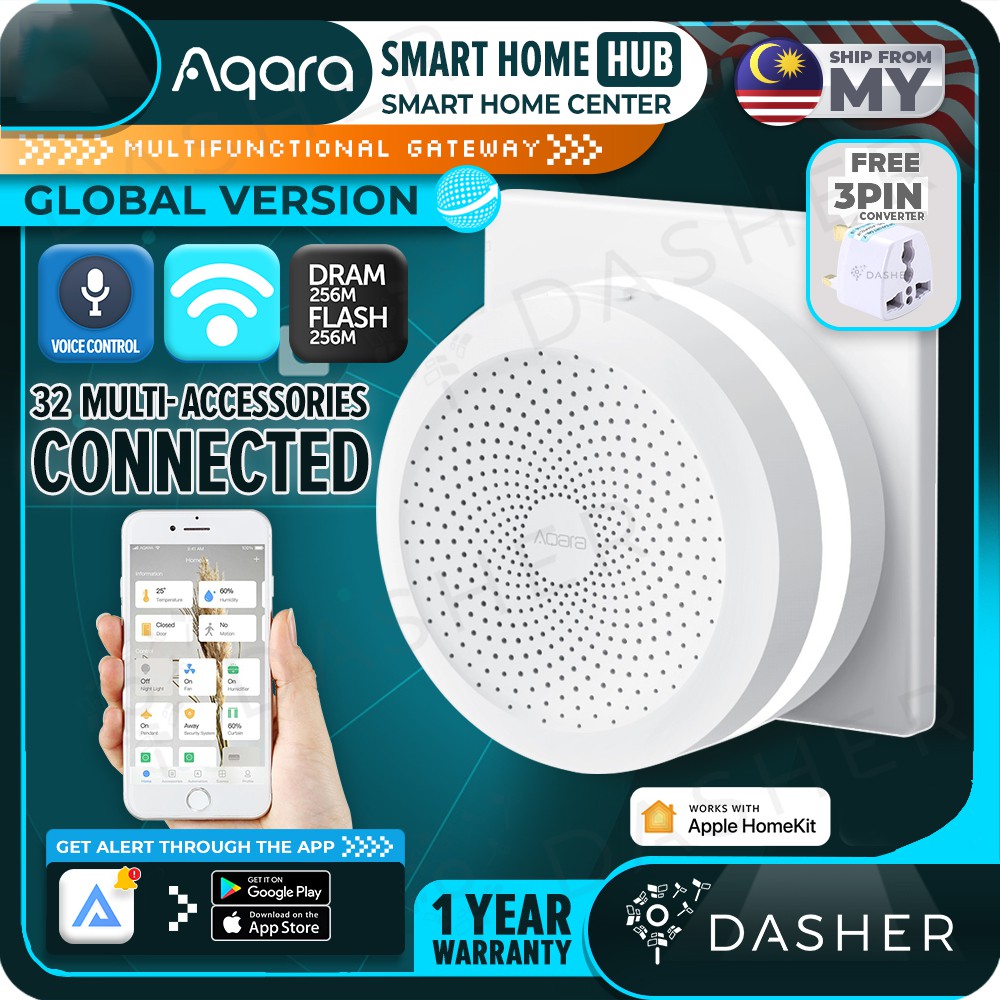 【NEW】Aqara HomeKit Version Smart Home Hub ZHWG11LM WiFi App Remote
