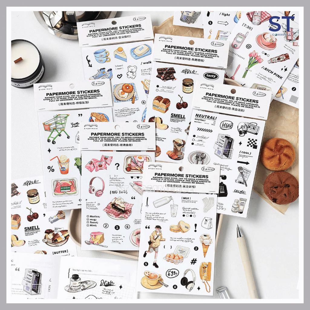 2 Pcs Papermore Stickers Convenience Store Series Ins Style Journal Stickers 手帐素材DIY创意贴