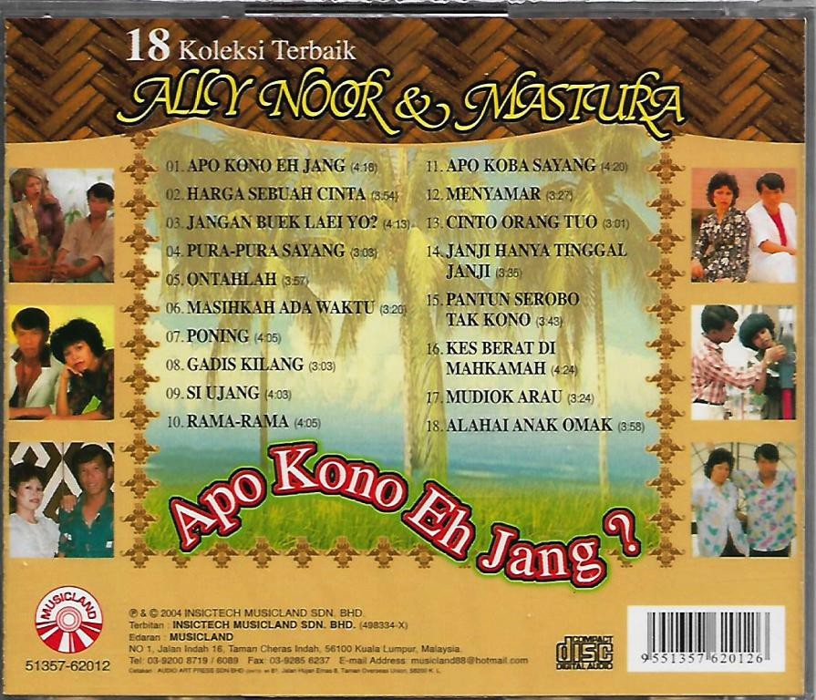 Ally Noor Mastura Apo Kono Eh Jang 18 Koleksi Terbaik Cd Shopee Malaysia