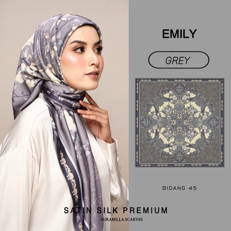 NEW ✨EMILY BAWAL PRINTED SATIN SILK PREMIUM BY AURABELLA