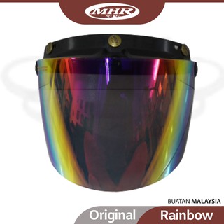 Mhr Helmet Visor And Shield 3 Button 5 Button Pc Visor Pink Blue Rainbow Shopee Malaysia