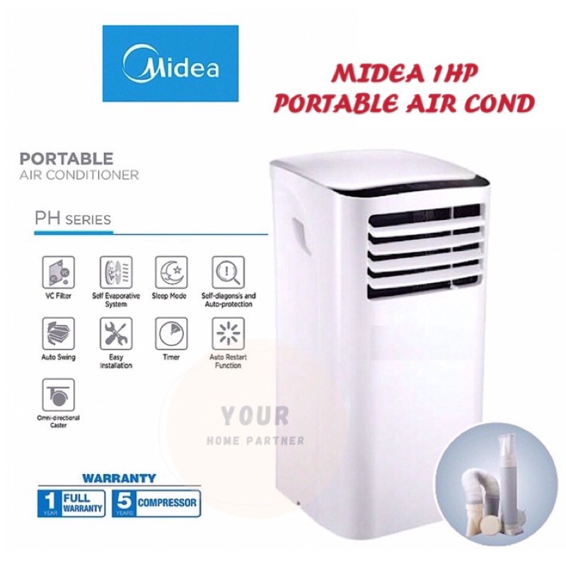 Midea Portable Air Cond 1 0hp Mph09crn 1hp Shopee Malaysia