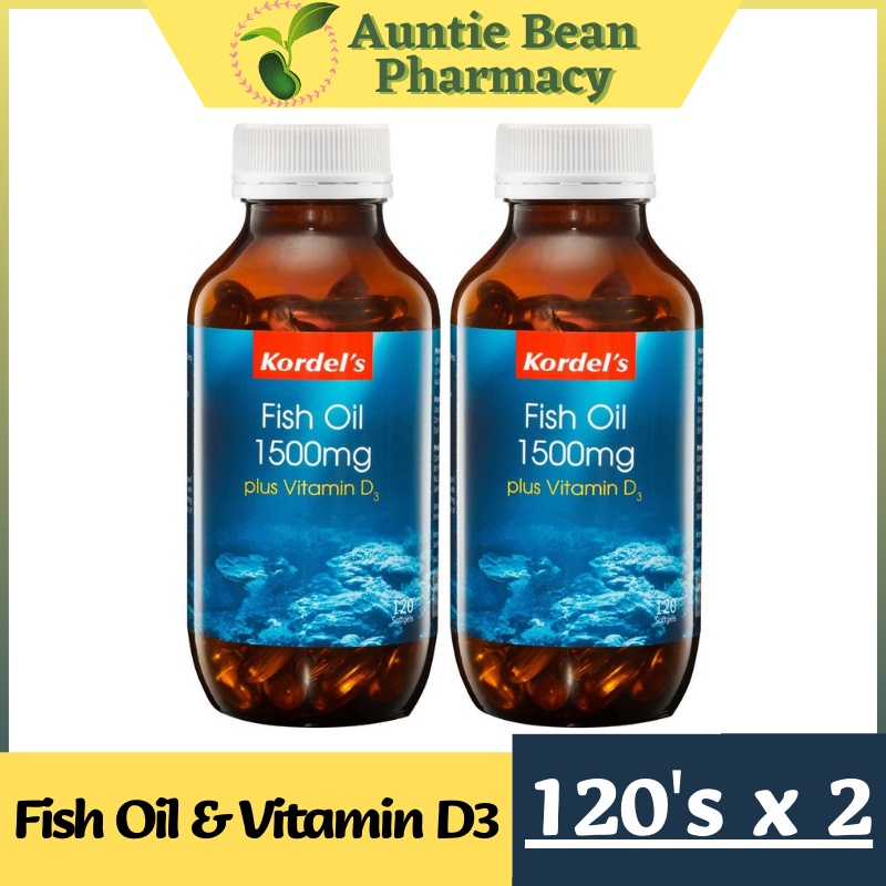 Kordel's Fish Oil 1500mg plus vitamin D3 120s x 2 bottle Shopee Malaysia