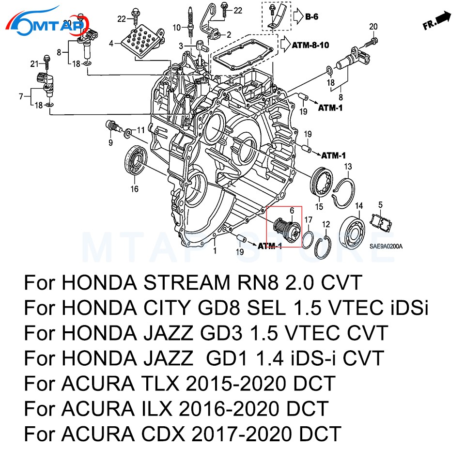 MTAP Auto CVT Transmission Filter CVT Oil Filte For HONDA JAZZ SAA 