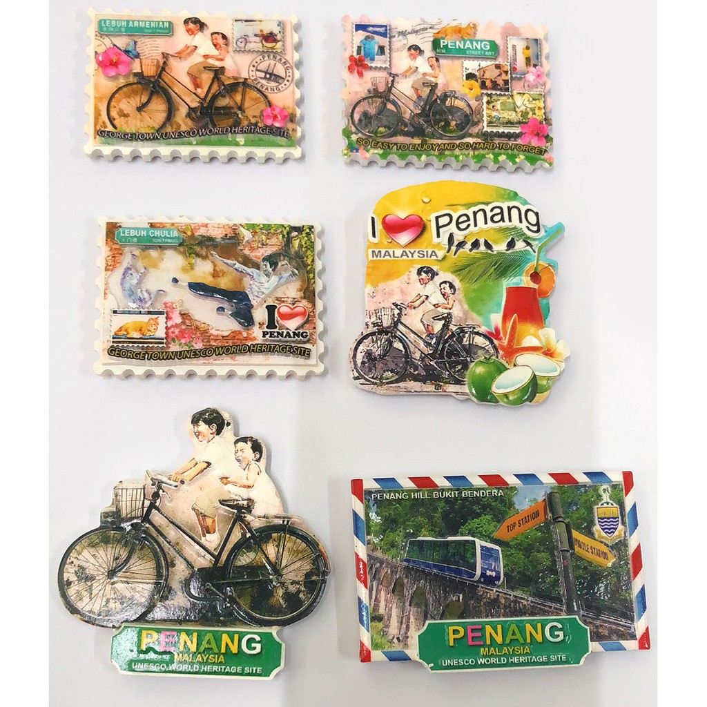 PENANG SOUVENIR 3D RESIN FRIDGE MAGNET  槟城旅遊記念品 树脂3D冰箱貼  PENANG  PETI SEJUK HADIAH CENDERAHATI