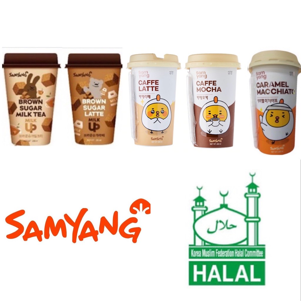 SAMYANG (HALAL) cup coffee caffe latte caramel macchiato /mocha /brown