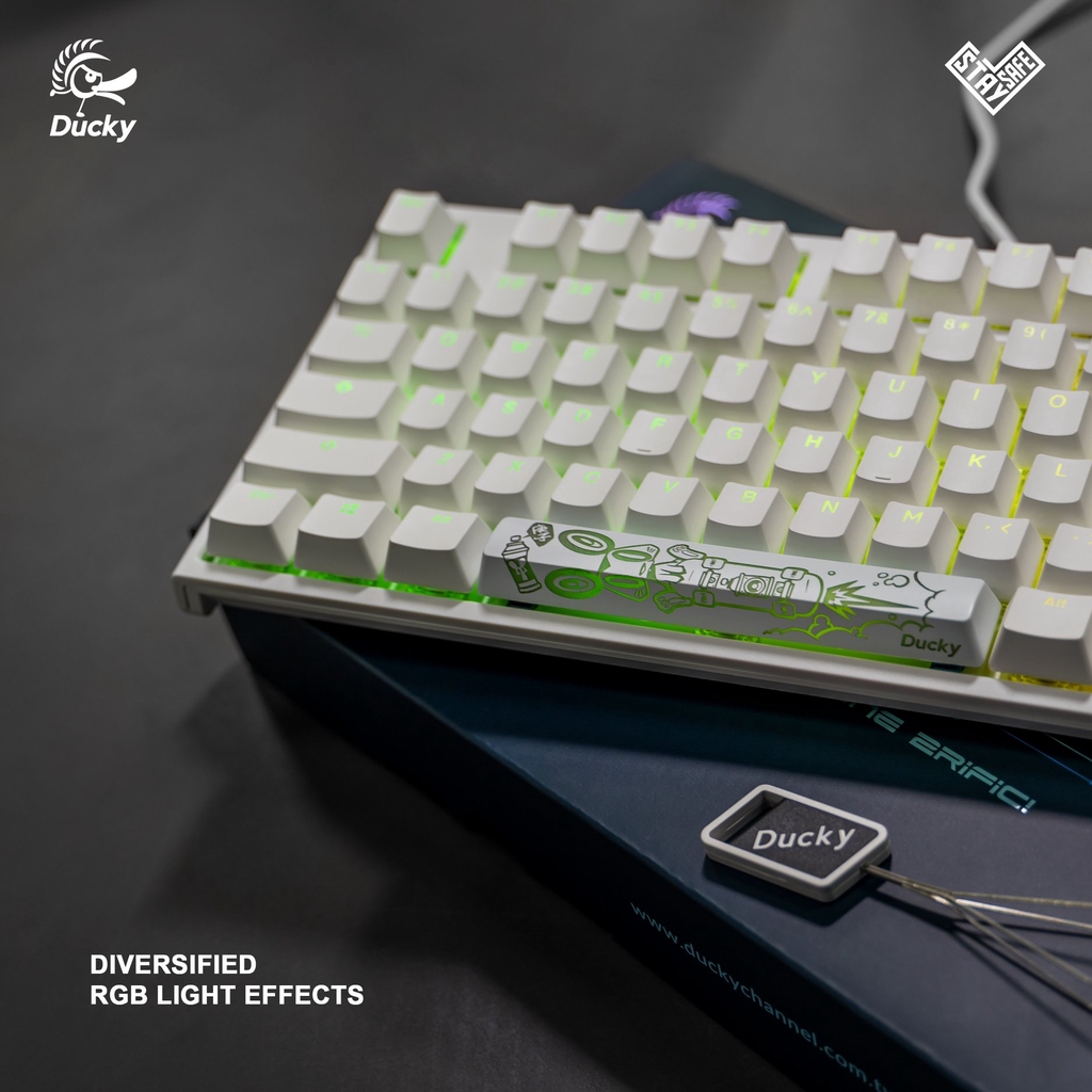 Ducky One 2 Rgb Tkl Pure White Rgb Led Double Shot Pbt Mechanical Keyboard 6 Model Shopee Malaysia