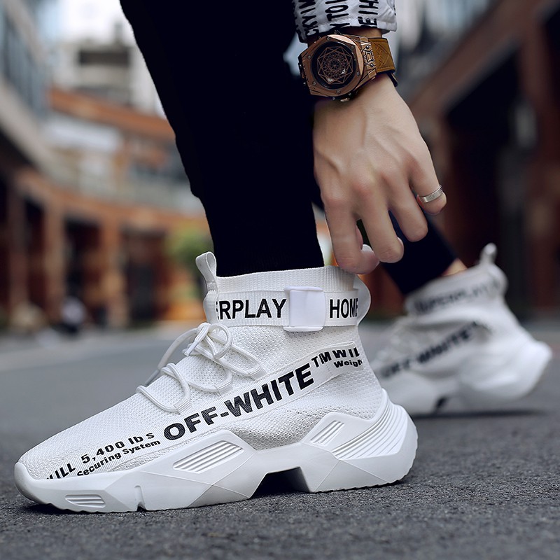 off white high top sneakers mens