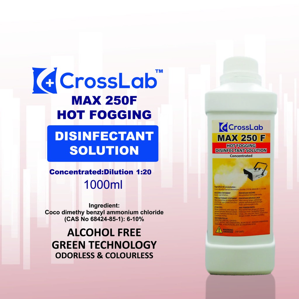Fogging Disinfectant, Hot Fogging, Fogging Liquid, Dilution 120