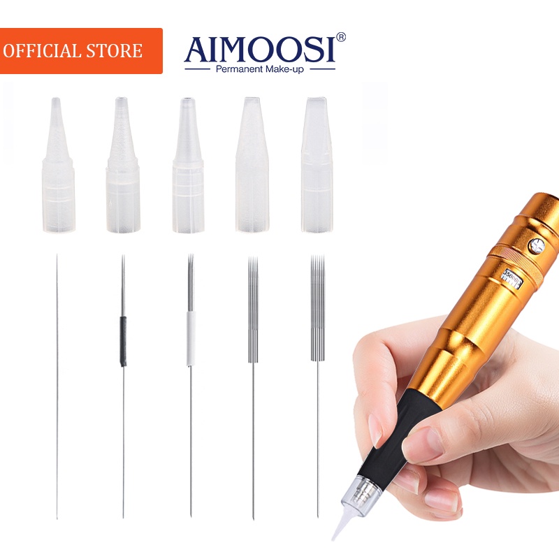 AIMOOSI] Permanent Makeup Tattoo Machine Pen Kit Professional Electric Eyebrow  Tattoo Tattoo Eyeliner Lip | Shopee Malaysia