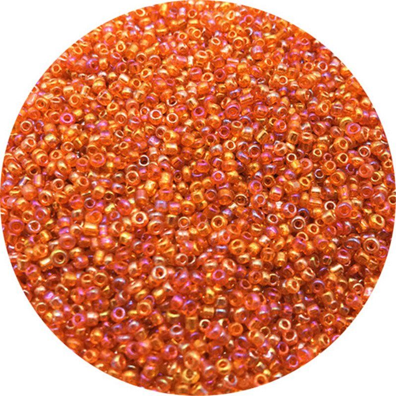 (Ready Stock) 1000 pcs 2mm Red Orange Glass Beads for DIY Jewellery Handicraft Handmade Craft Manik