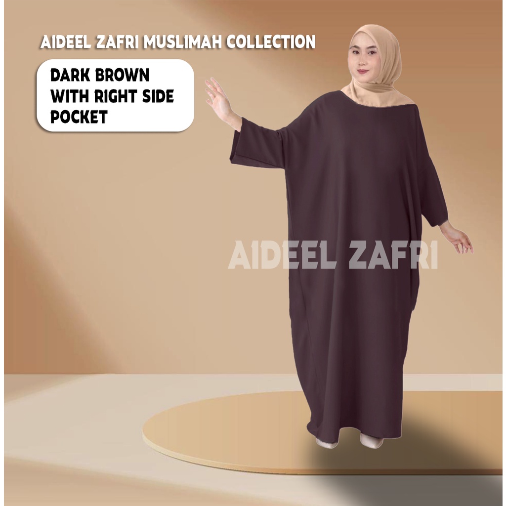 Exclusive Arrivals Free SIZE KAFTAN Como-Crepe By AIDEEL ZAFRI MUSLIMAH COLLECTION