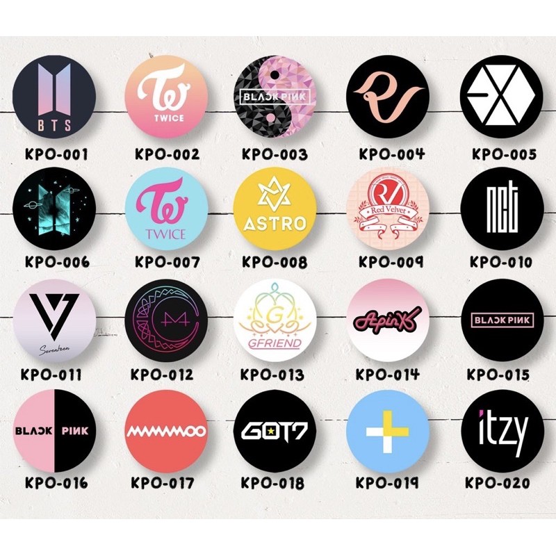 Popsocket Bts Twice Blackpink Seventeen Exo Nct Txt Stray Kids Red Velvet Treasure Etc Shopee Malaysia