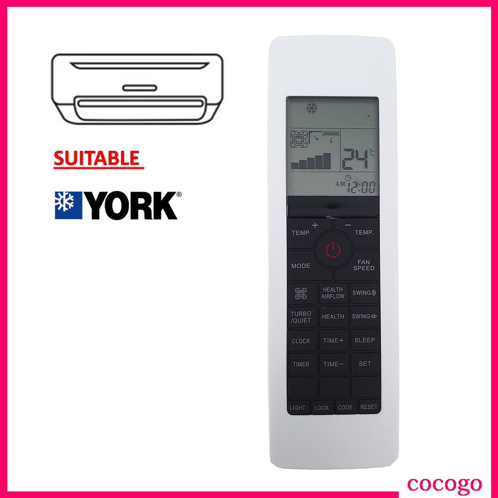 York Replacement For York Air conditioner AirCond Remote Control (YK