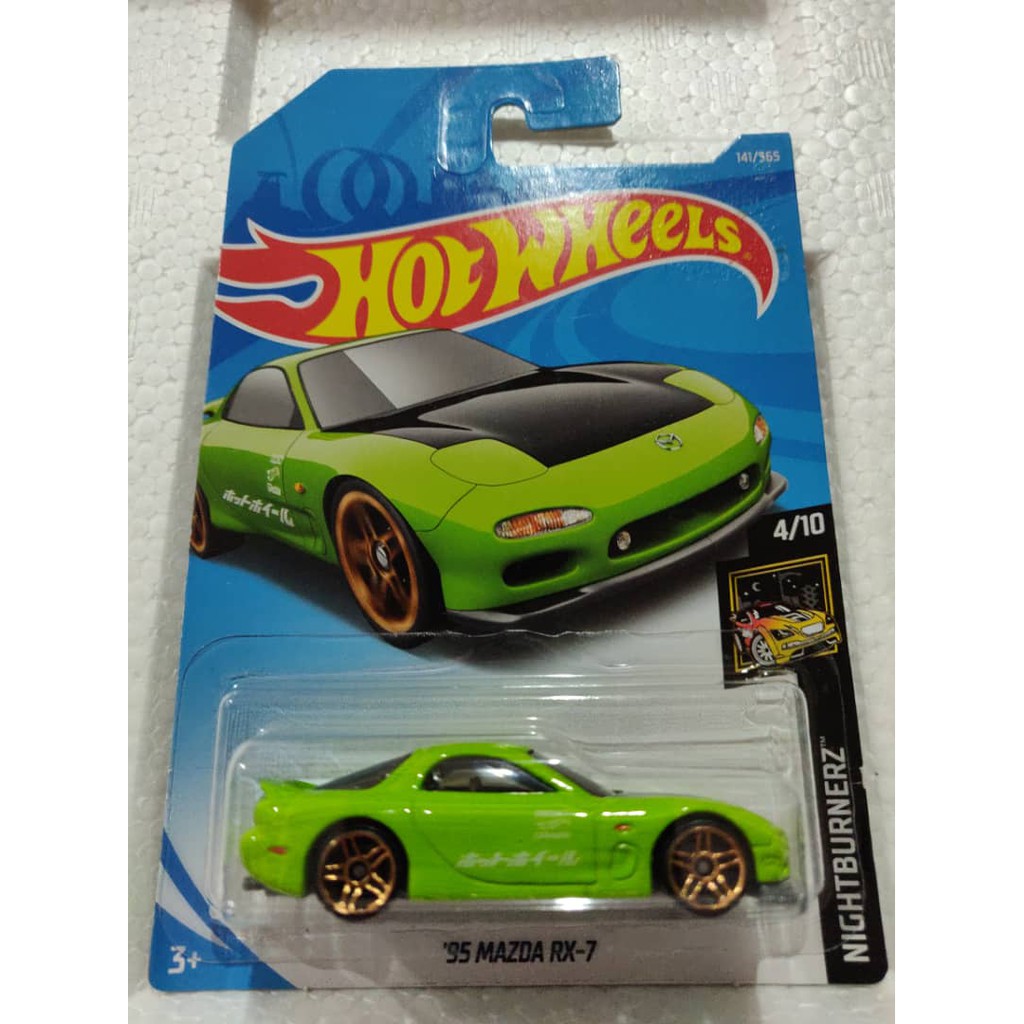 hot wheels mazda rx7 green