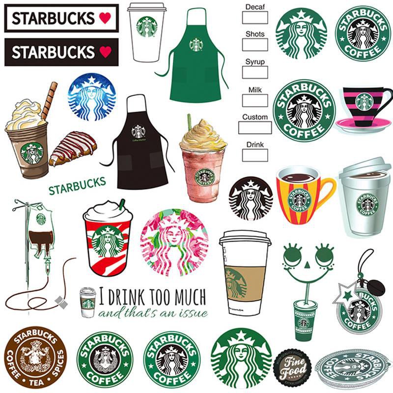 Luggage Sticker Starbucks logo Luggage Cup Sticker Waterproof Shopee Malays...