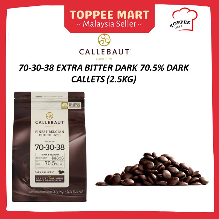 2.5KG CALLEBAUT 703038 EXTRA BITTER DARK 70.5 CALLETS Thick Fluidity