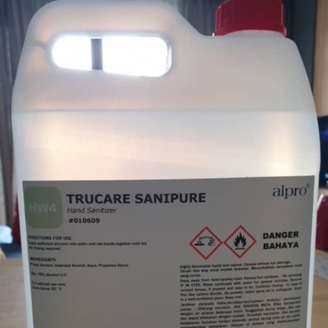 halal 75% ALCO-BAC Alcohol-based Sanitizer/Disinfectant is a that kills 99.9% Trucare sanipure