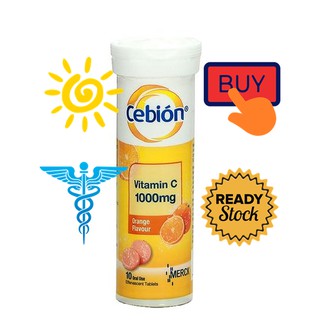 Cebion Effervescent Vitamin C 1000mg 10 S X 4 Tubes Exp 07