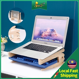 🚀Local Ship Ready Stock Fast Delivery🚀Supergamer 2021 Reinforced Wood Laptop Stand Holder Increased Height Storage Stand 2 in 1 Notebook for 10-17.6inch