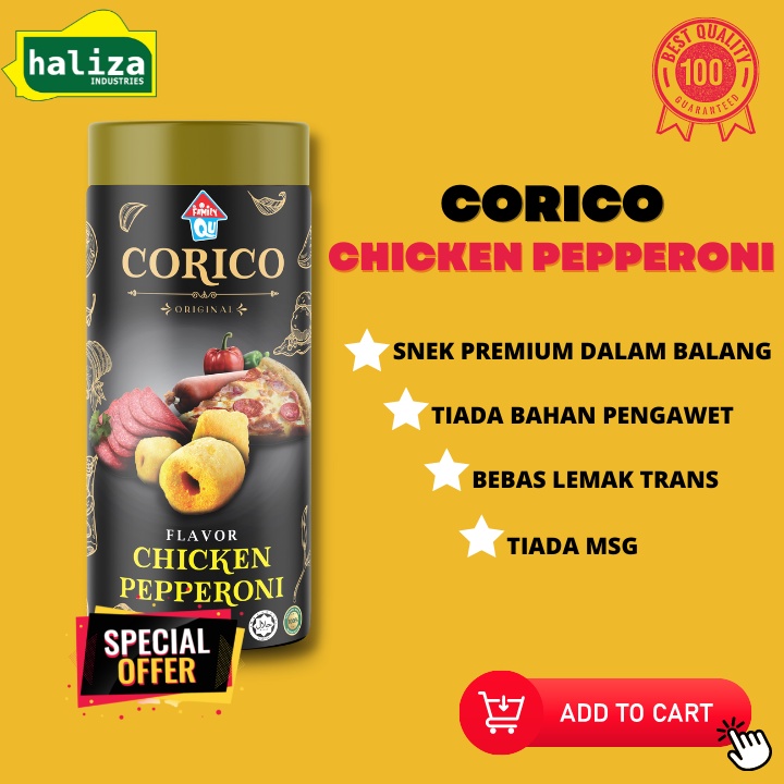 Snack Corico (Chicken Pepperoni) Halal Viral Keropok / Kerepek / Chip