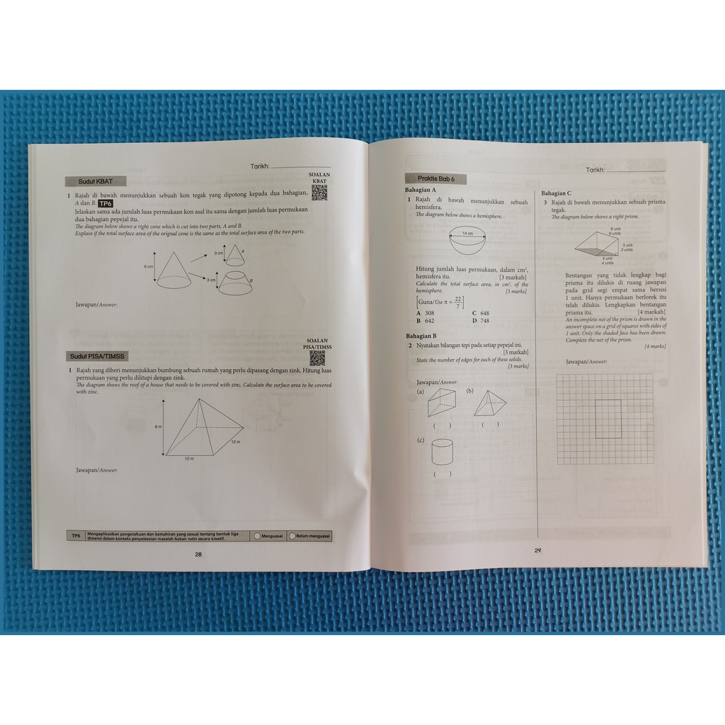 2022 Buku Latihan Ops A Premium Matematik Tingkatan 2 Kssm Dwibahasa Shopee Malaysia