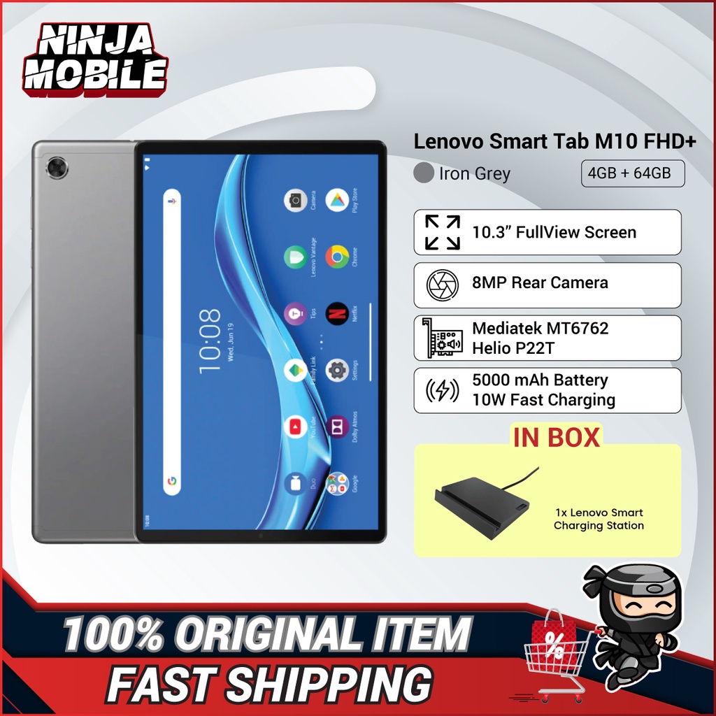 Lenovo Tab M10 Fhd Plus Lte 4g Tb X606x 4gb 64gb Original Lenovo My Set Gift Shopee Malaysia