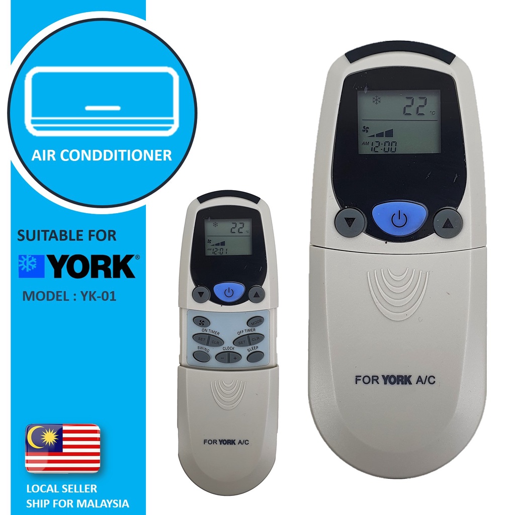 YORK AIR COND AIR CONDITIONER REMOTE CONTROL (YK01) Shopee Malaysia