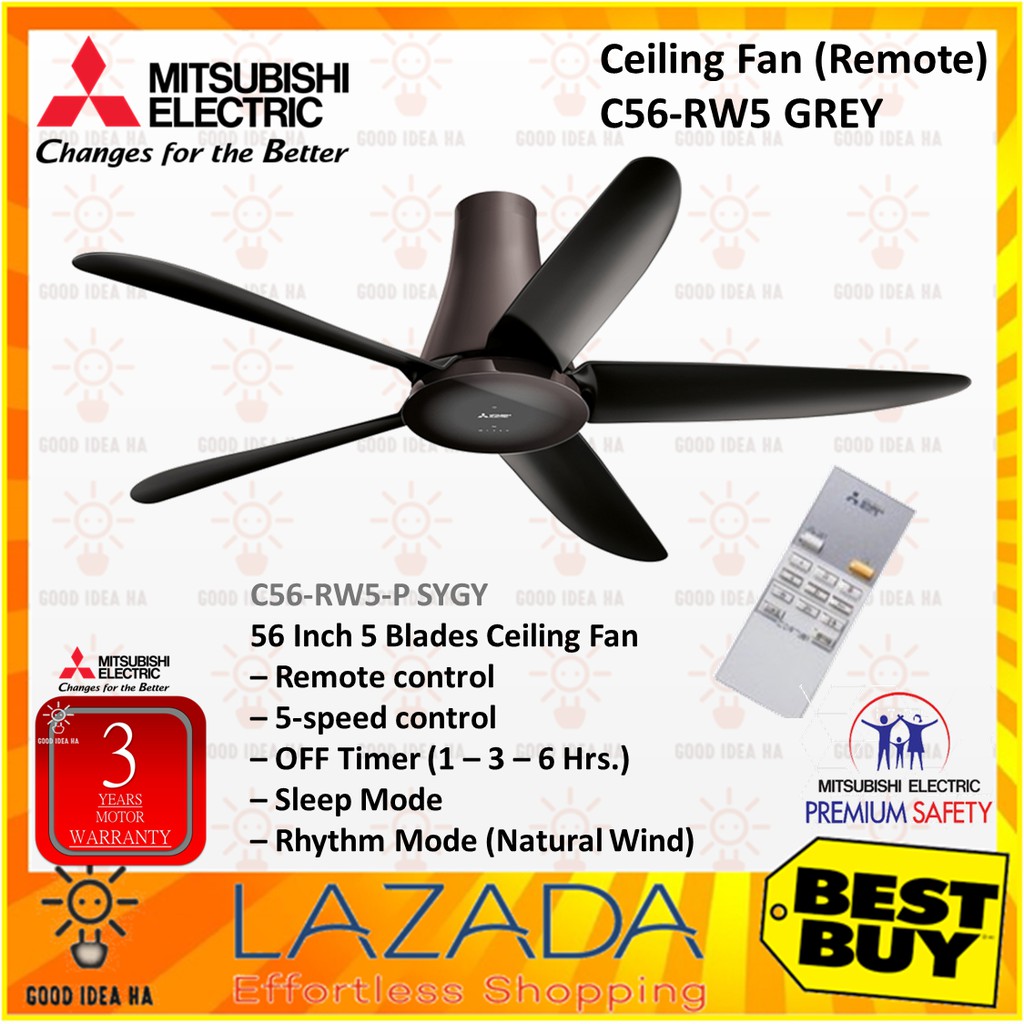 100 Original Mitsubishi Ceiling Fan C56 Rw5 56 5 Blade With