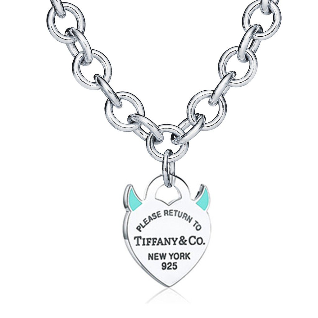 Tiffany and co devil deals heart necklace