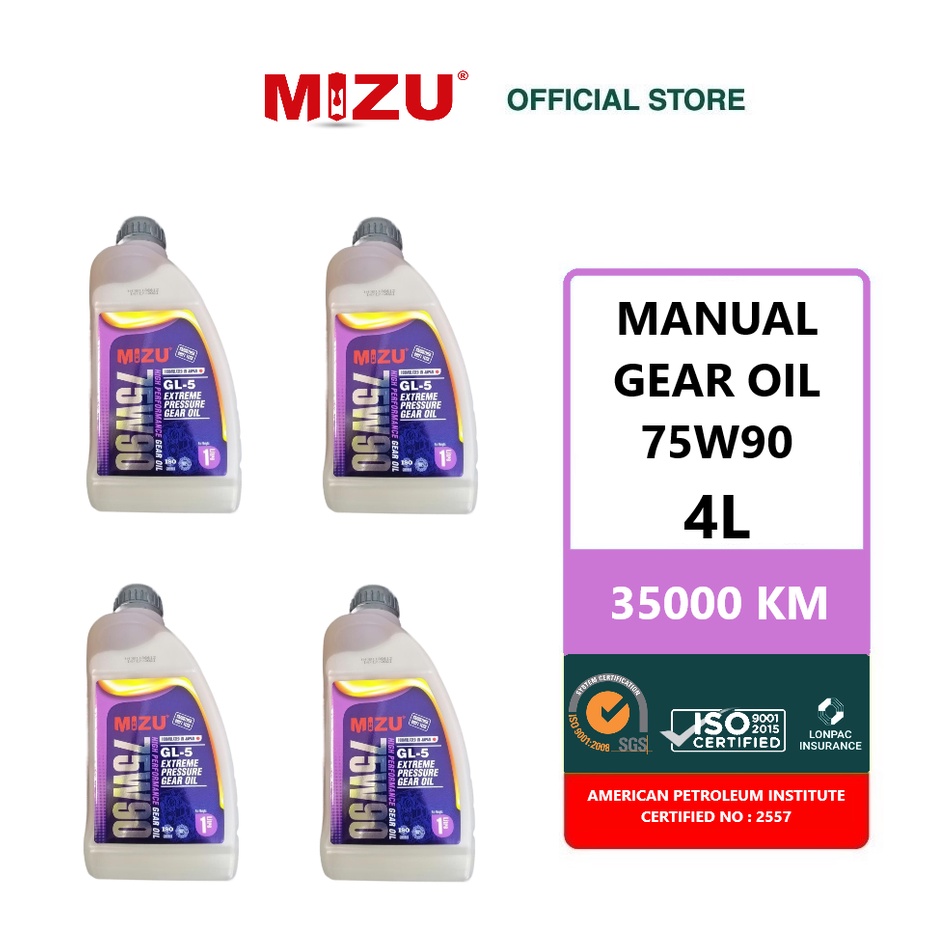 MIZU Manual Gear Oil GL4/5 (4L/75W90) minyak gear wira iswara myvi