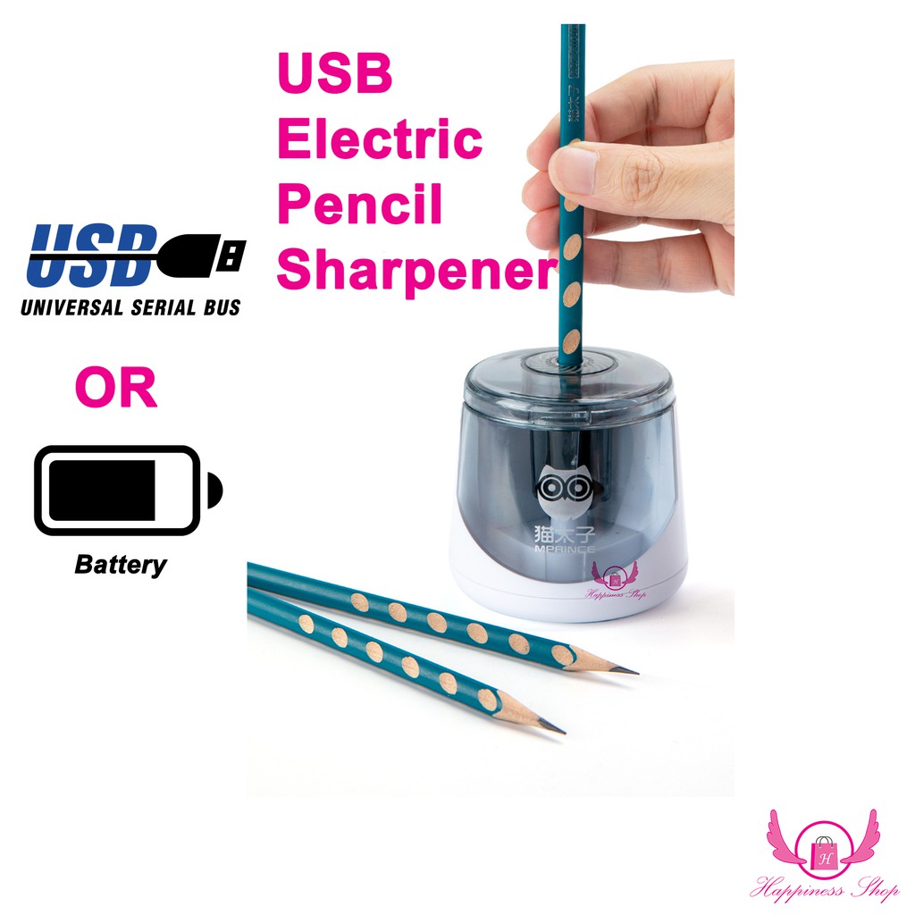 USB Electric Pencil Sharpener Automatic Pencil Sharpener Pengasah