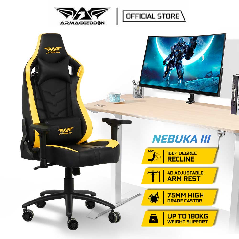 Armaggeddon Nebuka III Premium PU Leather Ultimate Gaming Chair | Cold-Cure Moulded Foam | 2 Year Warranty