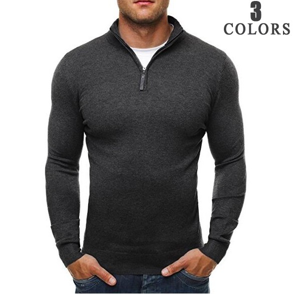 high neck zipper sweater