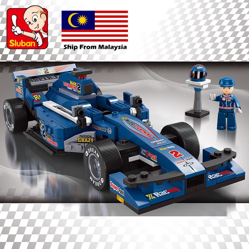 lego blue race car