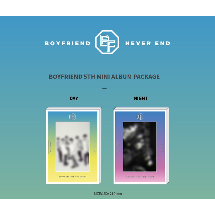 Boyfriend Never End 5th Mini Album Cd 56p Photobook 1photocard Shopee Malaysia