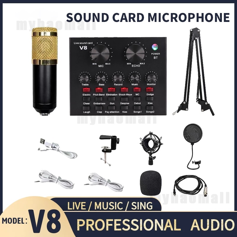 bm 800 Microphone Studio Recording Kits bm800 Condenser Microphone for Computer Phantom Power bm-800 Karaoke mic