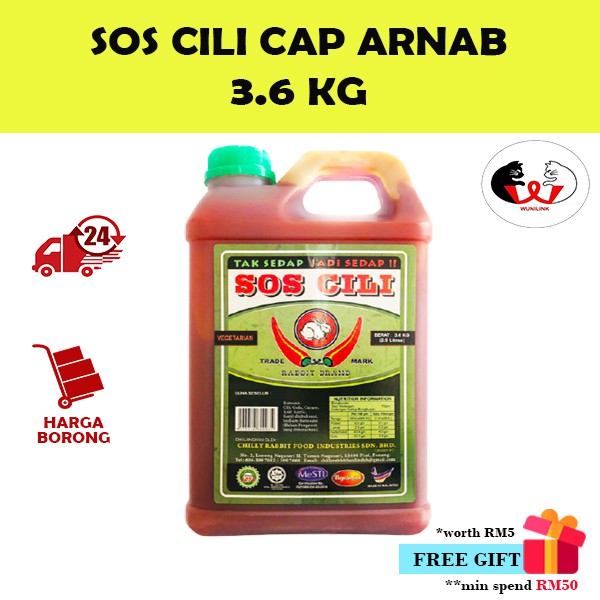 Sos Cili Cap Arnab (3.6KG)/Rabbit Brand Chilli Sauce (3.6KG)