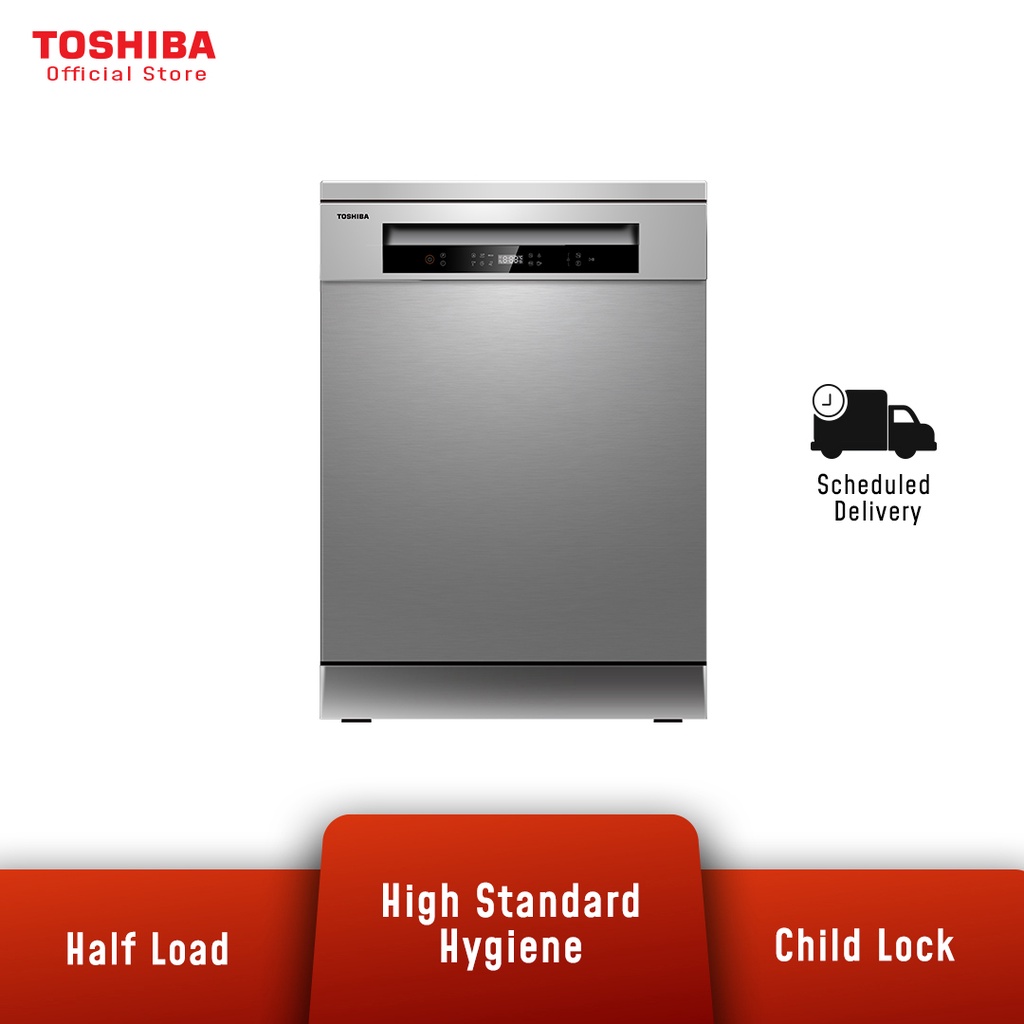 Toshiba DW14F1(S)MY 14 Place Settings Free Standing Dishwasher