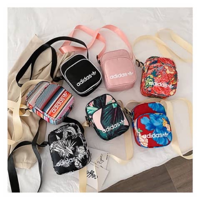 floral adidas bag