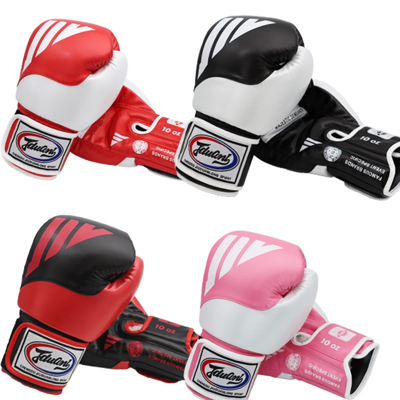 6/8/10/12OZ PU Kids Adult Women Men MMA Muay Thai Boxing Gloves Kickboxing Wushu Training Fight Boxer Mittens Punch Equipment