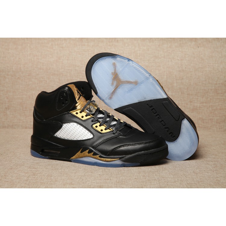 jordan 5 black and gold