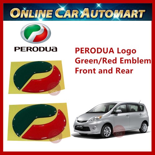 Perodua Alza old - Perodua Emblem Logo Red/Green 2PCS (Front and Rear ...