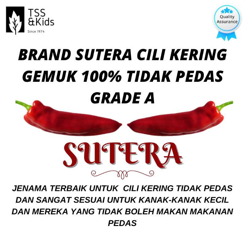 Buy Brand Sutera Cili Kering Besar Tak Pedas Seetracker Malaysia