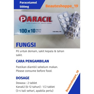 [NEXT SHIPPING: 21/05] Paracil Paracetamol 500mg (1 Strip x 10’s)PROMO!!